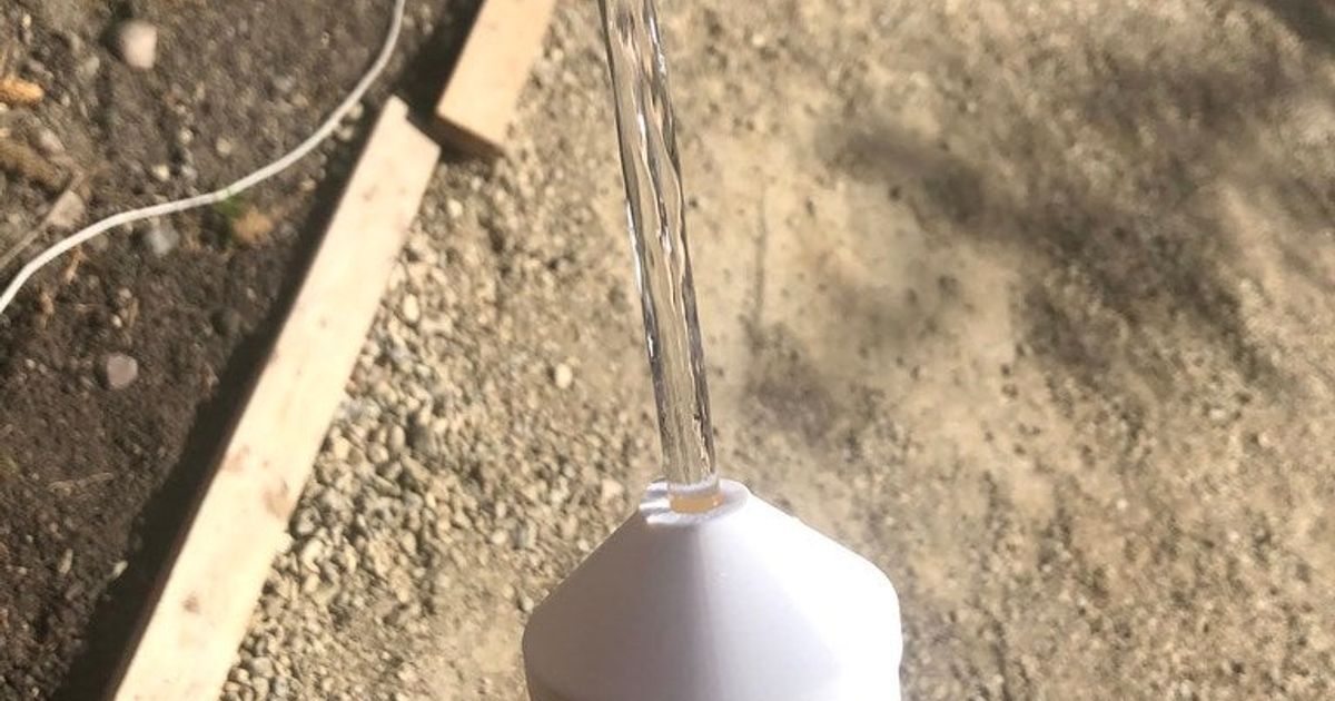 Mk1 3D-printed laminar flow garden hose head