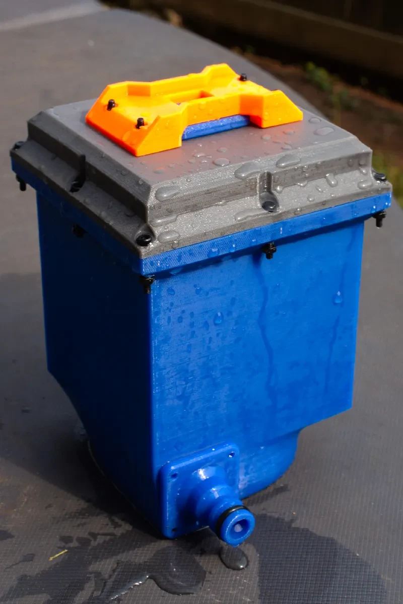 Completed Mk3 3D-printed laminar-flow nozzle