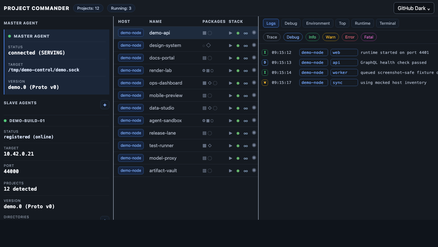 project-commander screenshot
